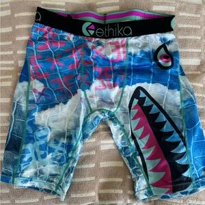 Etro Purple and Green Striped Waistband Briefs